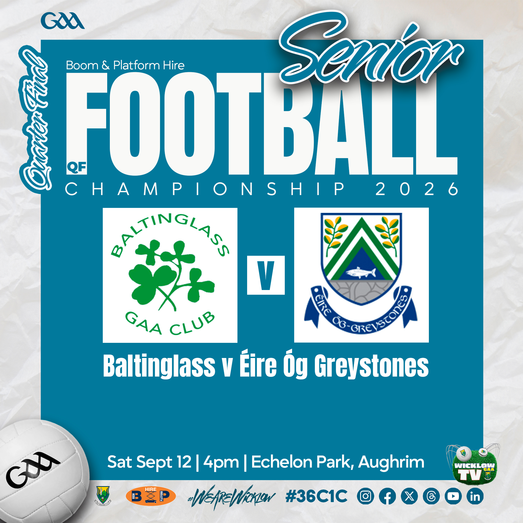 SFC QF | Baltinglass v Éire Óg Greystones