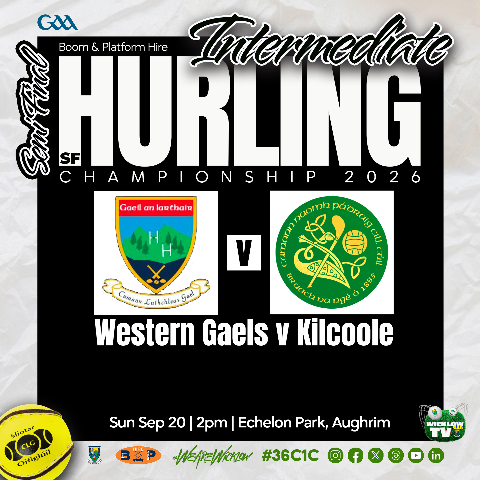 IHC SF Re-Stream | Western Gaels v Kilcoole