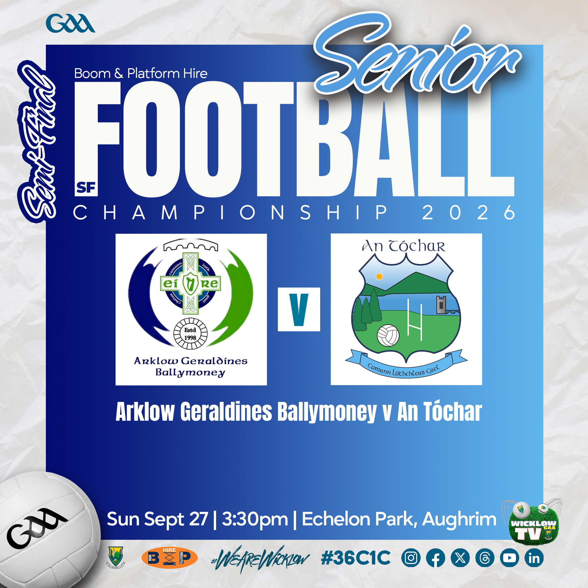 SFC SF | Arklow Geraldines Ballymoney v An Tóchar